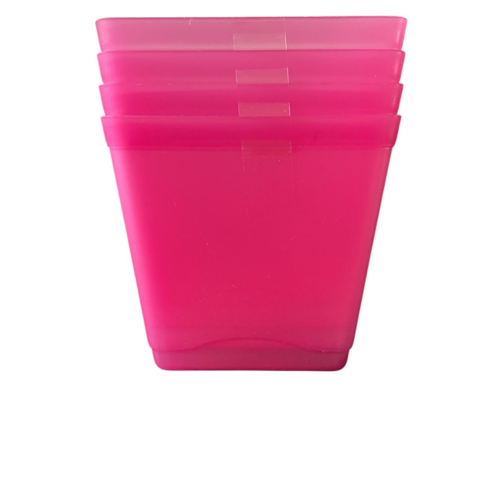 Set of 4 Pink Storage Containers